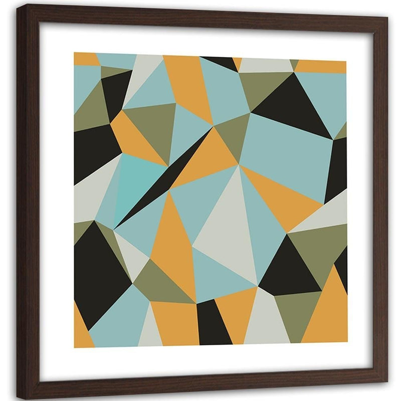 Glezna brūnā rāmī - Geometric Figures - Cubism 4  Home Trends DECO