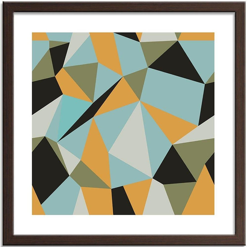 Glezna brūnā rāmī - Geometric Figures - Cubism 4  Home Trends DECO