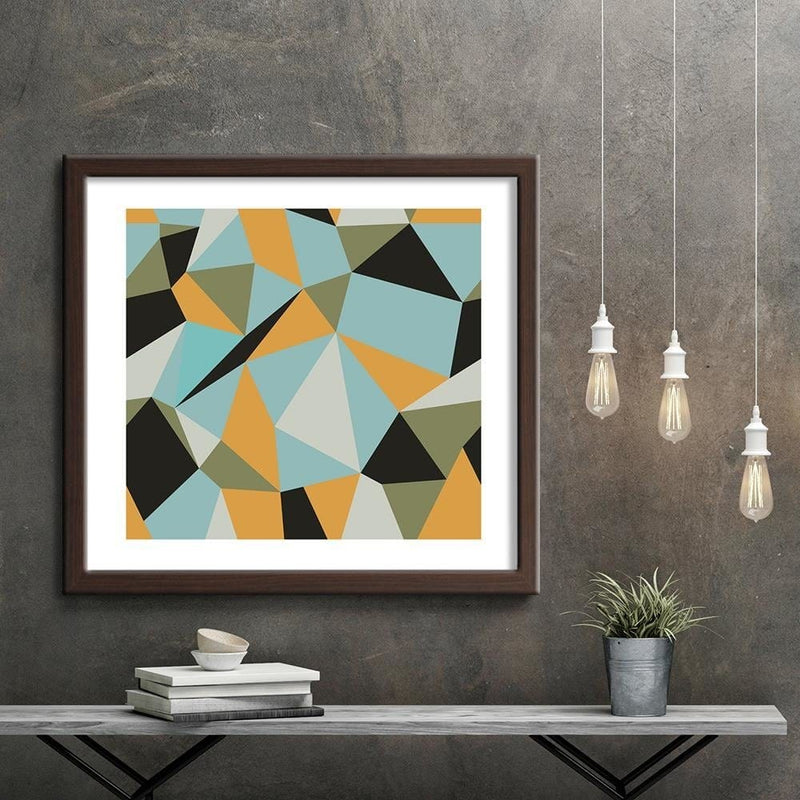 Glezna brūnā rāmī - Geometric Figures - Cubism 4  Home Trends DECO