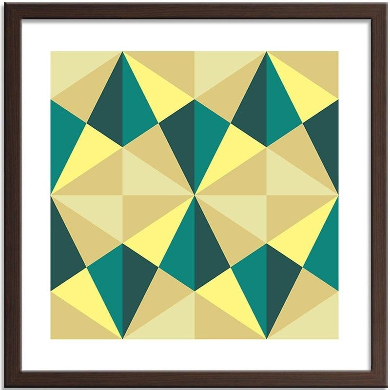 Glezna brūnā rāmī - Geometric Pattern 2  Home Trends DECO