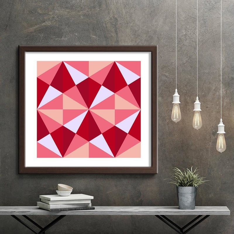 Glezna brūnā rāmī - Geometric Pattern 3  Home Trends DECO