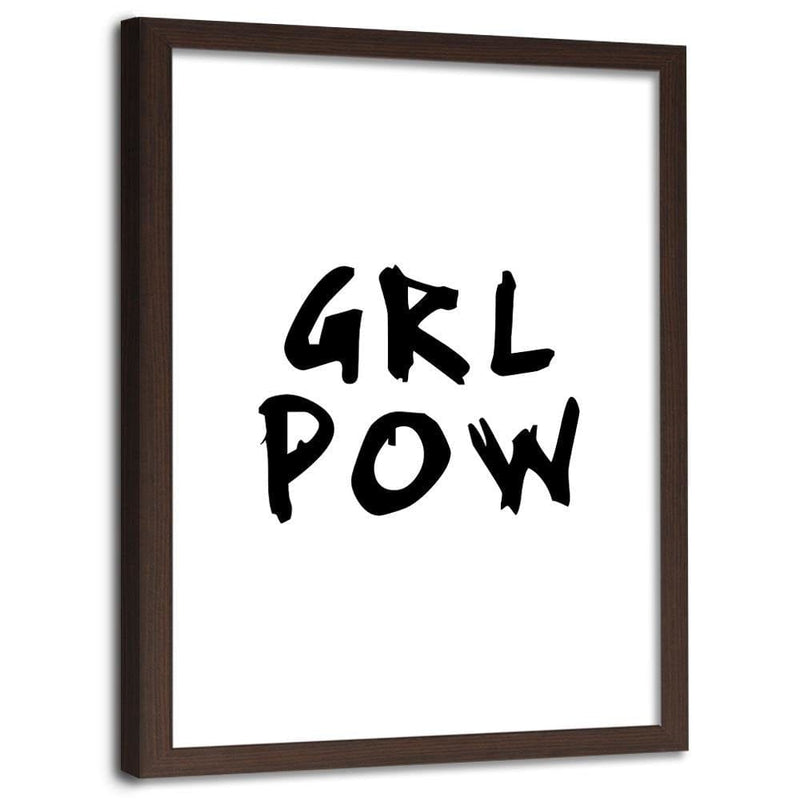 Glezna brūnā rāmī - Girl Power  Home Trends DECO