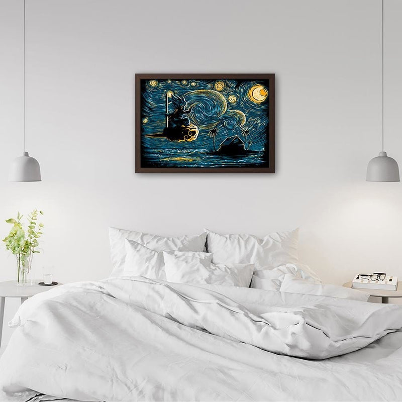 Glezna brūnā rāmī - Goku On The Cloud  Home Trends DECO