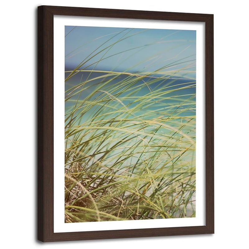 Glezna brūnā rāmī - Grass On The Dunes  Home Trends DECO