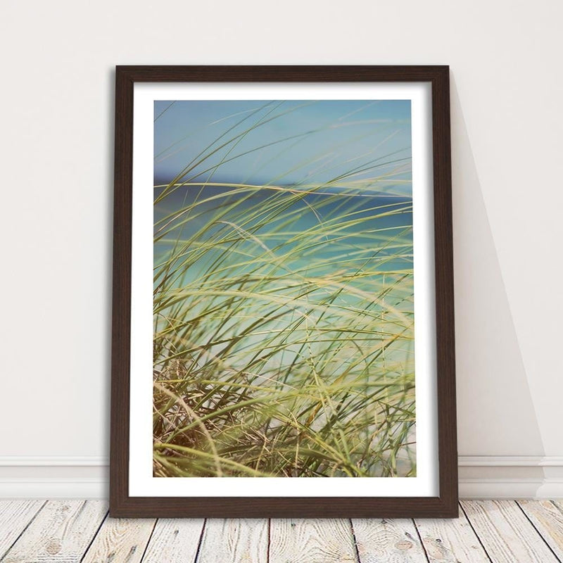 Glezna brūnā rāmī - Grass On The Dunes  Home Trends DECO