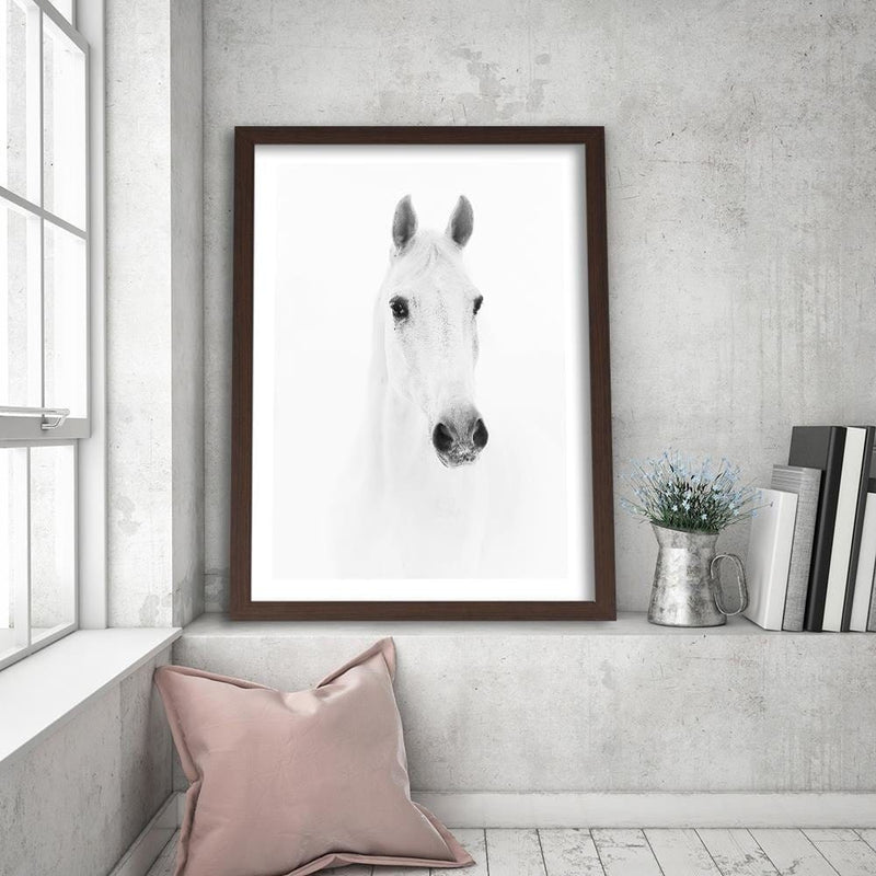 Glezna brūnā rāmī - Gray Horse  Home Trends DECO