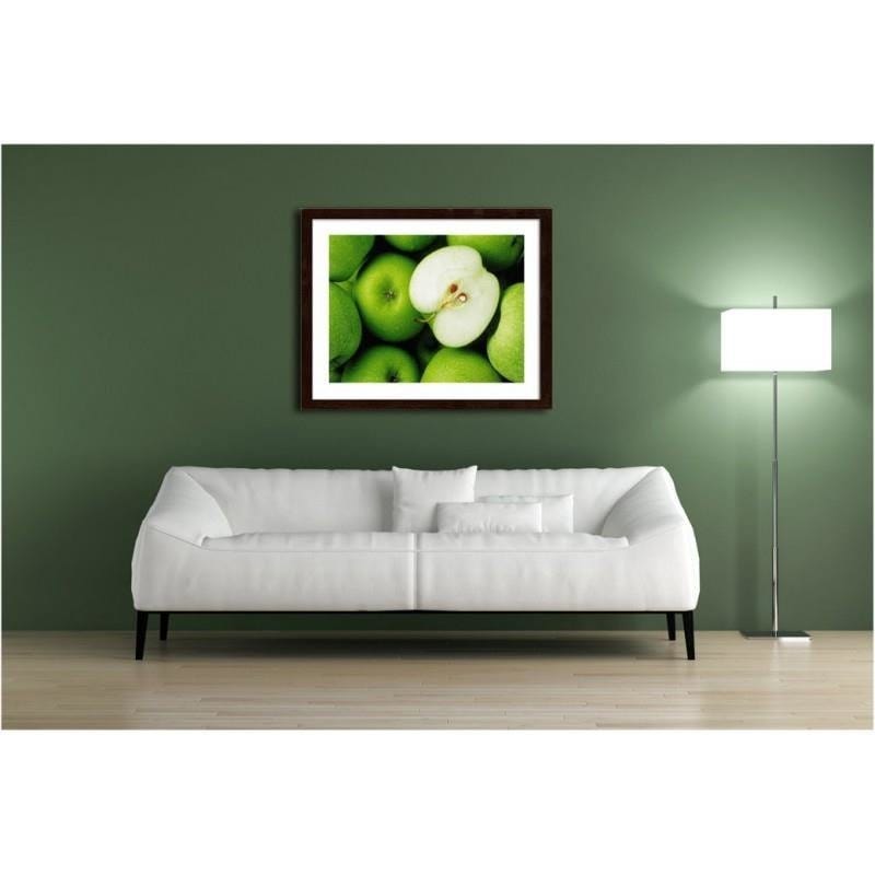 Glezna brūnā rāmī - Green apples  Home Trends DECO