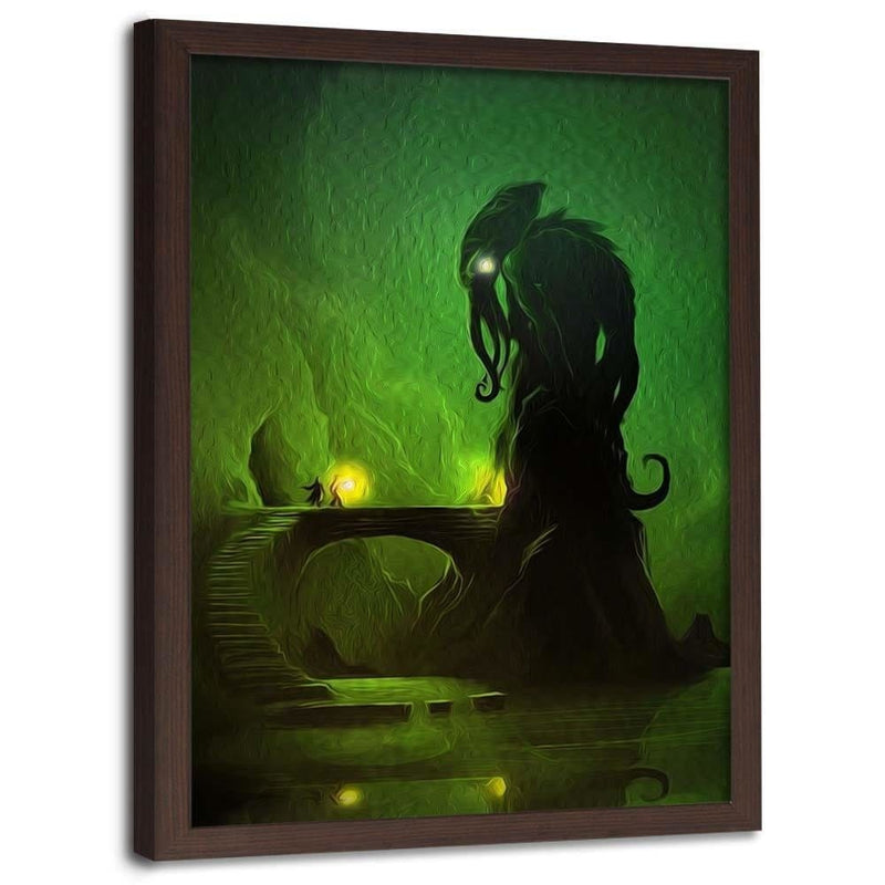 Glezna brūnā rāmī - Green Demon  Home Trends DECO