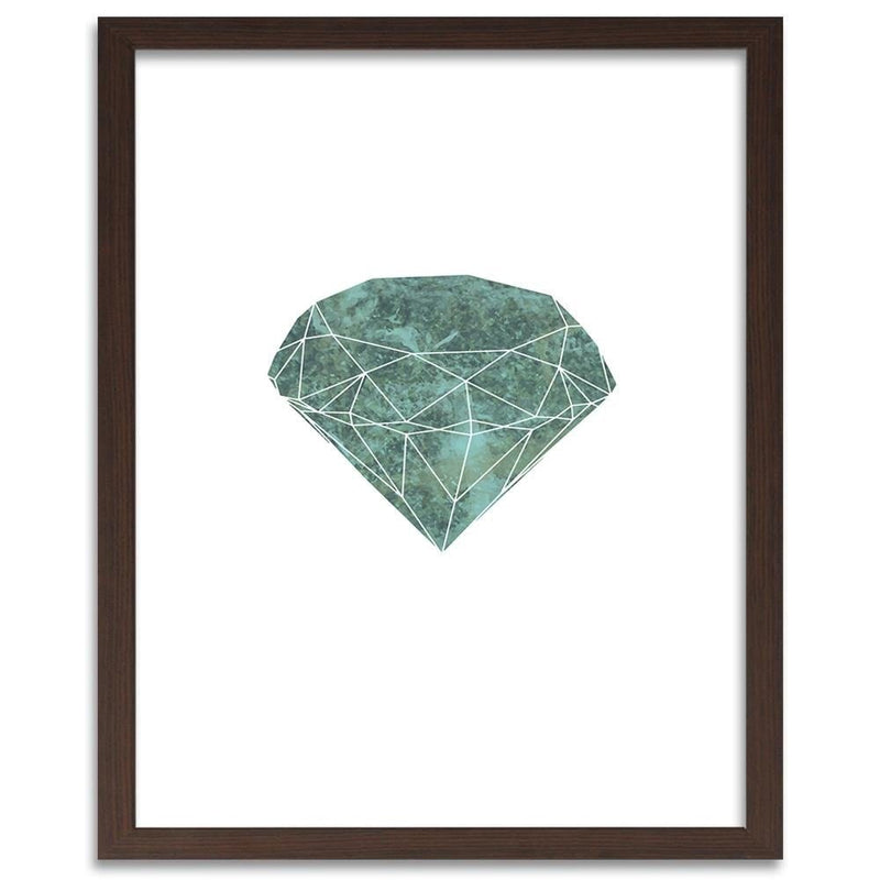 Glezna brūnā rāmī - Green Diamond  Home Trends DECO