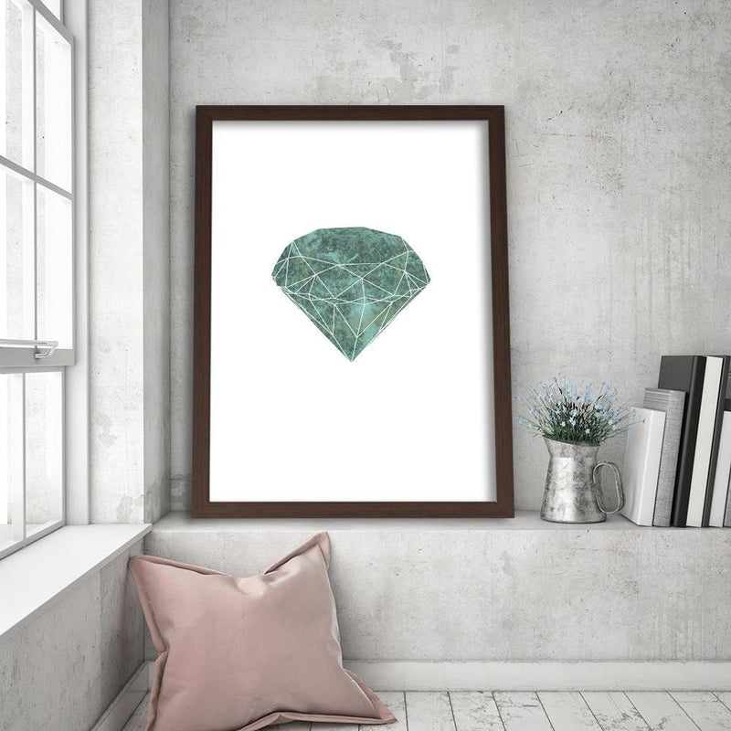 Glezna brūnā rāmī - Green Diamond  Home Trends DECO