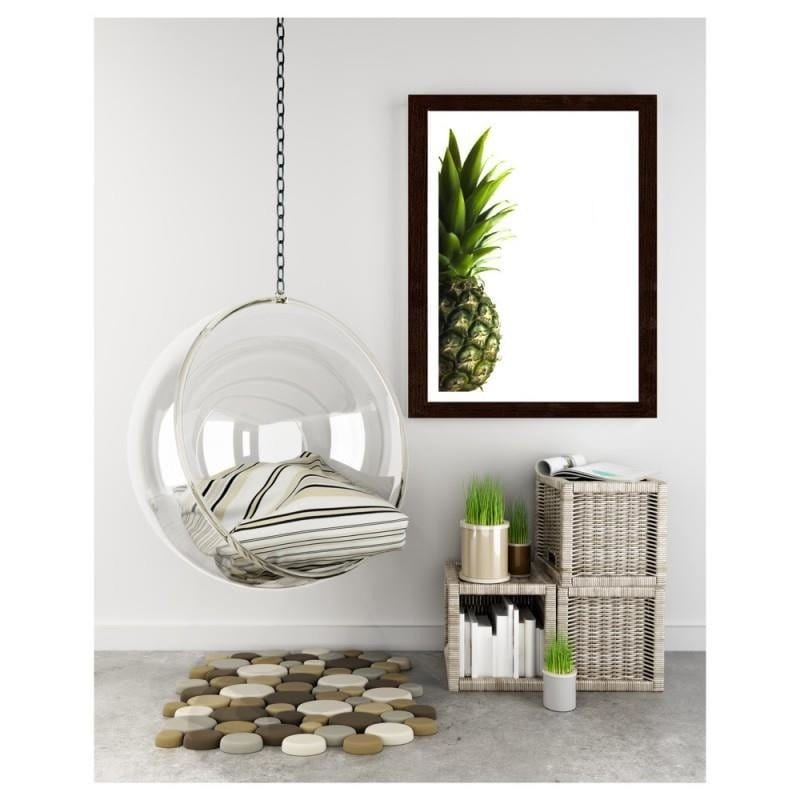 Glezna brūnā rāmī - Green pineapple  Home Trends DECO