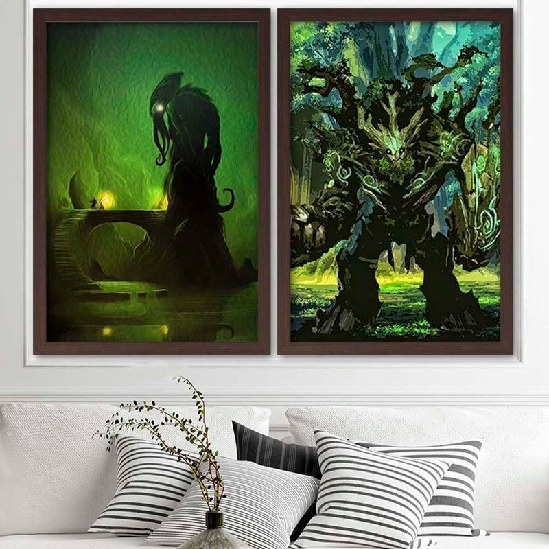 Glezna brūnā rāmī - Guardian Of The Forest  Home Trends DECO