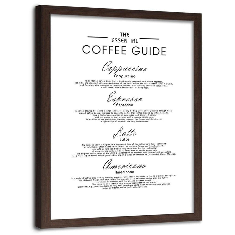 Glezna brūnā rāmī - Guide Coffee  Home Trends DECO