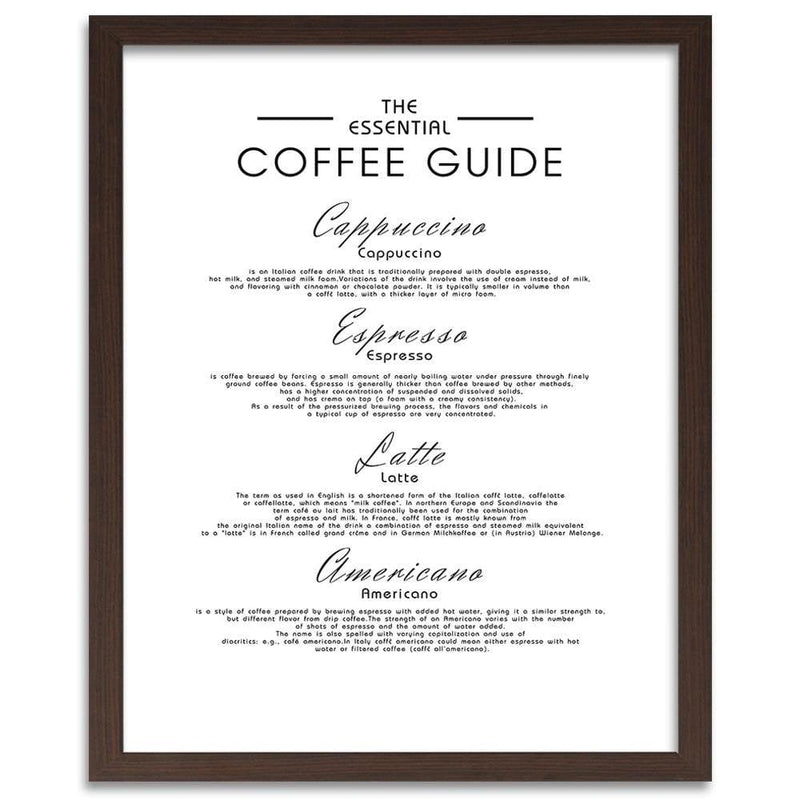 Glezna brūnā rāmī - Guide Coffee  Home Trends DECO