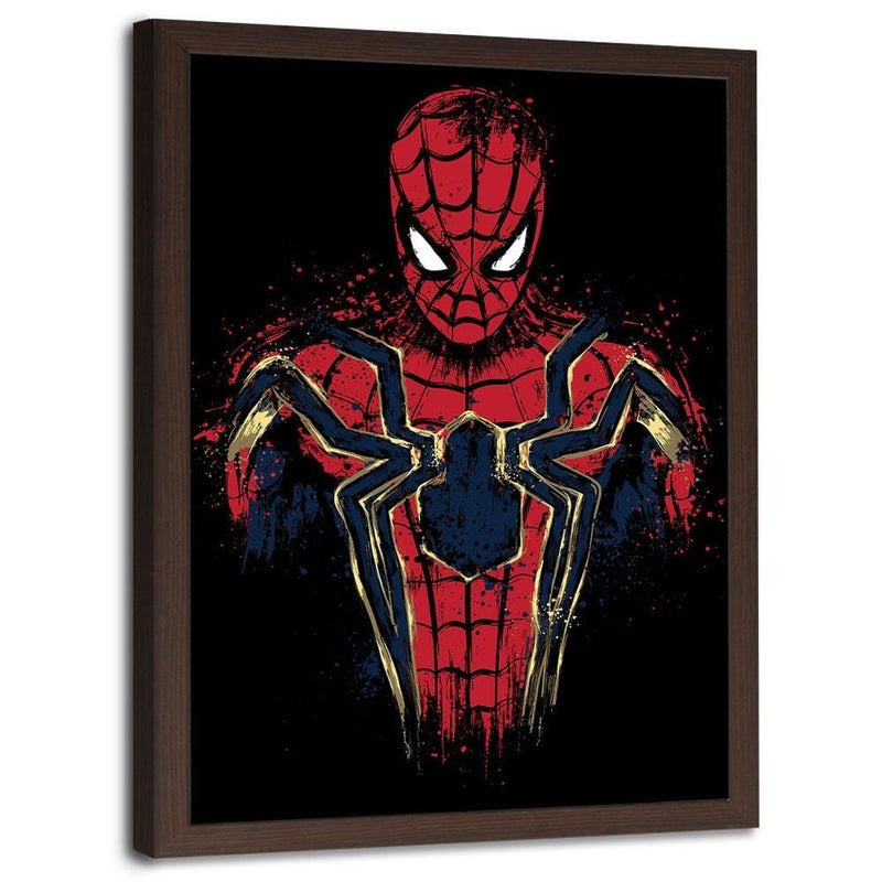 Glezna brūnā rāmī - Infinity Spider Red  Home Trends DECO