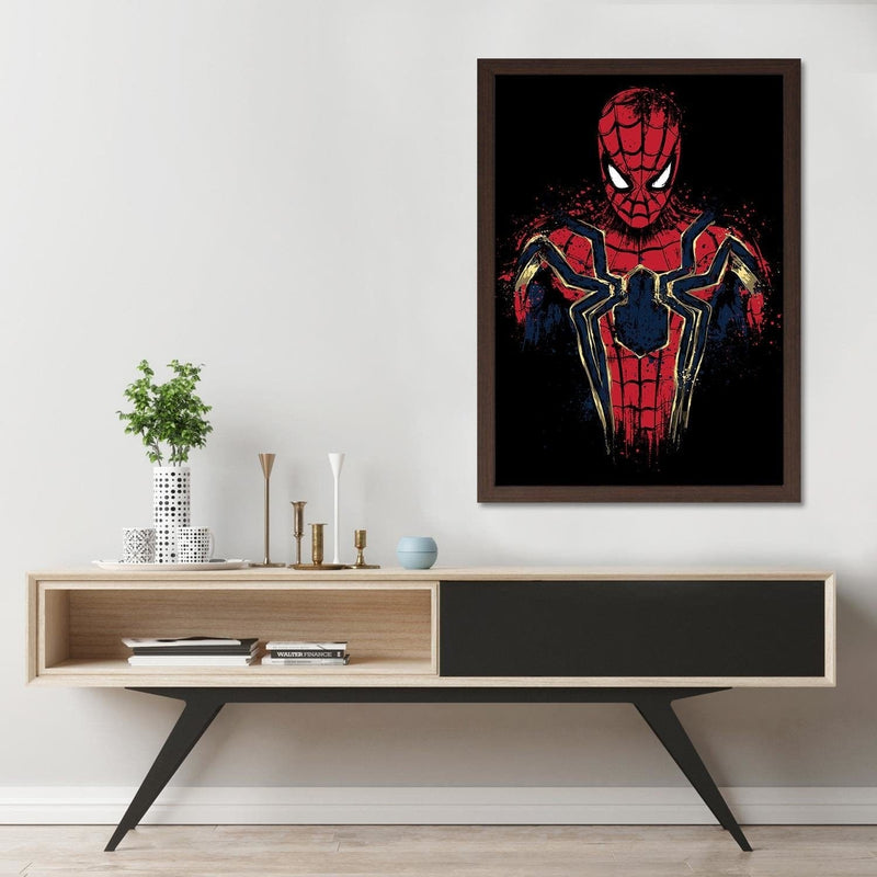 Glezna brūnā rāmī - Infinity Spider Red  Home Trends DECO