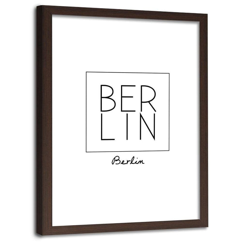 Glezna brūnā rāmī - Inscription Berlin  Home Trends DECO