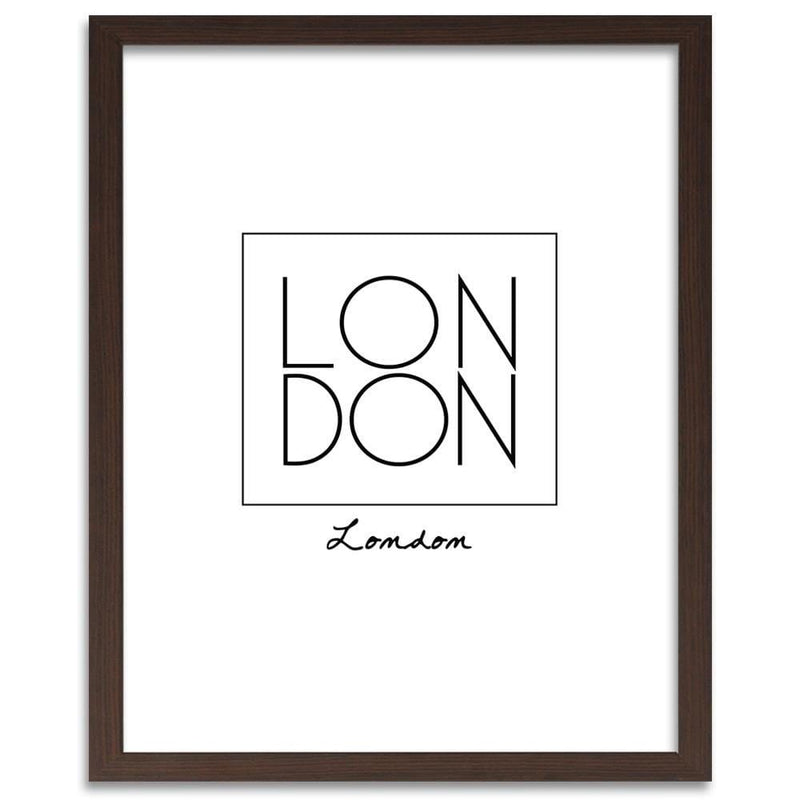 Glezna brūnā rāmī - Inscription London  Home Trends DECO