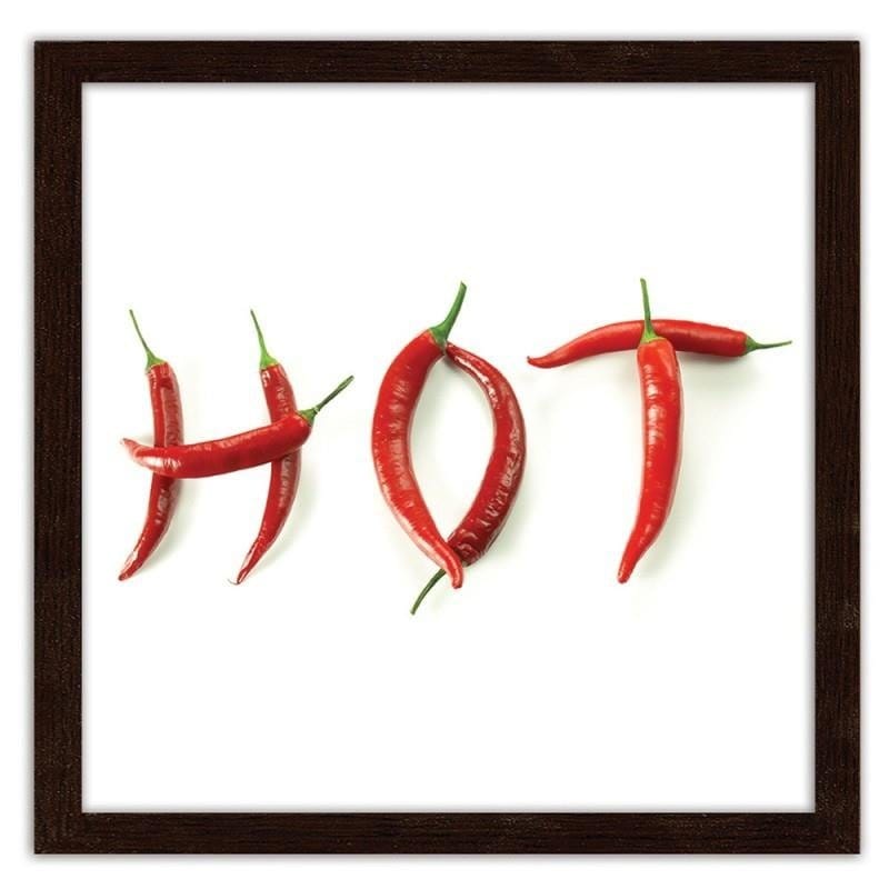 Glezna brūnā rāmī - It says hot with chili peppers.  Home Trends DECO