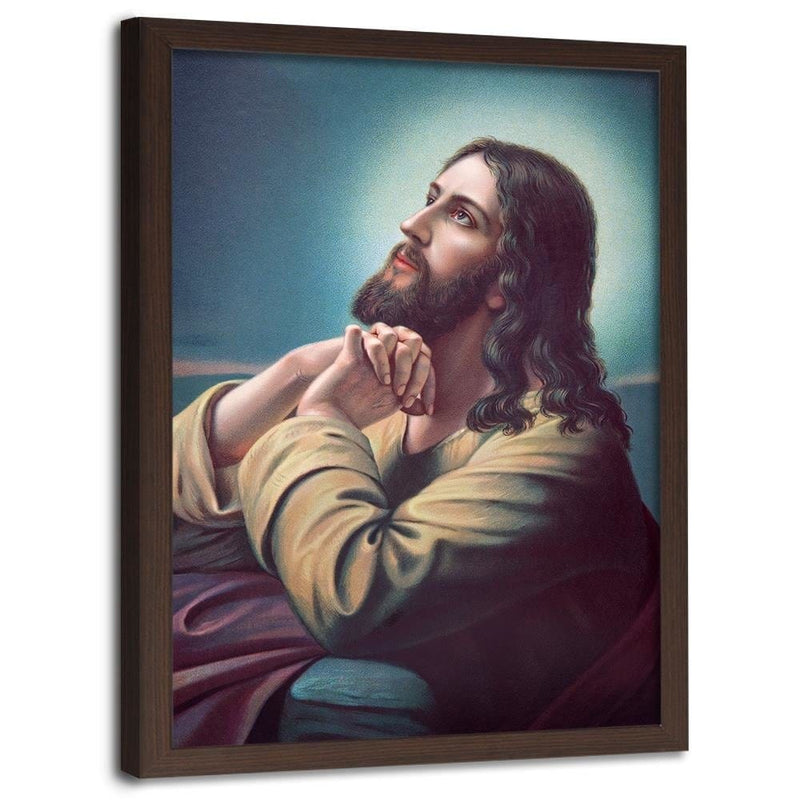 Glezna brūnā rāmī - Jesus Praying  Home Trends DECO