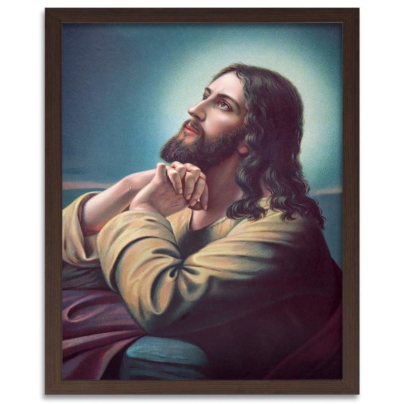 Glezna brūnā rāmī - Jesus Praying  Home Trends DECO