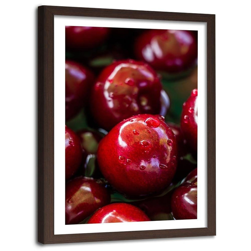 Glezna brūnā rāmī - Juicy Cherries  Home Trends DECO