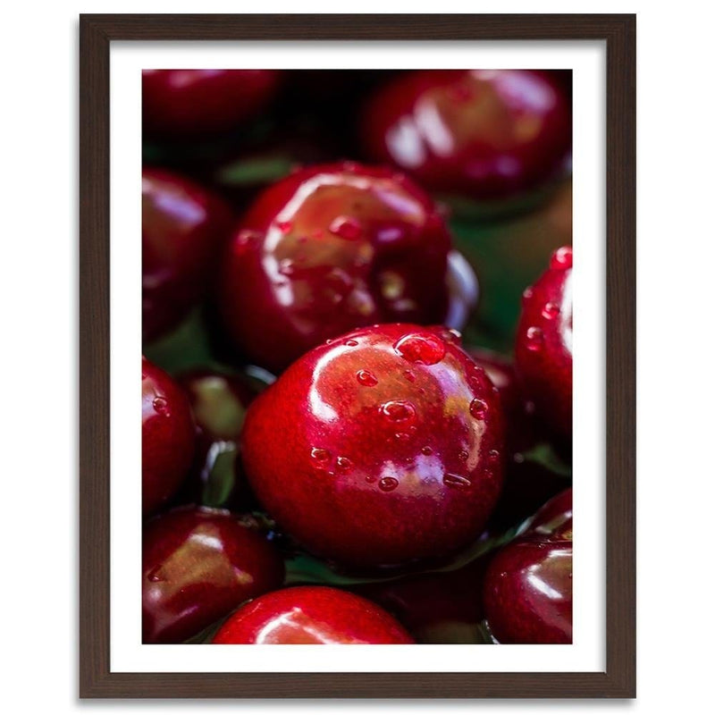 Glezna brūnā rāmī - Juicy Cherries  Home Trends DECO