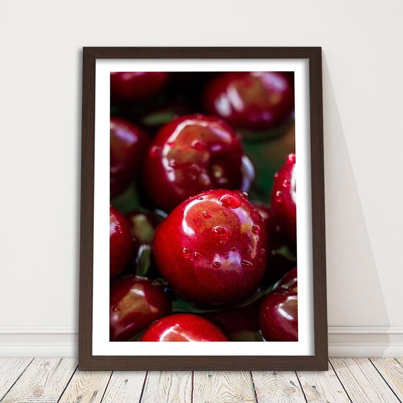 Glezna brūnā rāmī - Juicy Cherries  Home Trends DECO