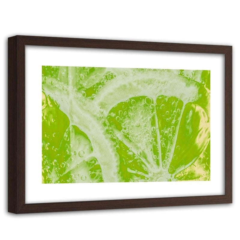 Glezna brūnā rāmī - Juicy Lime  Home Trends DECO