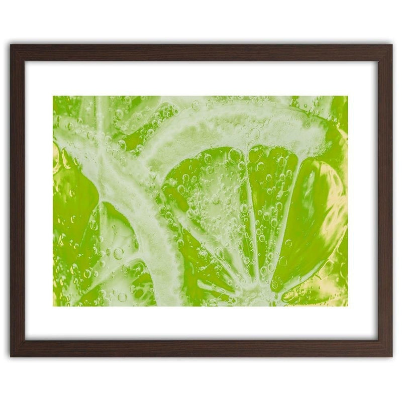 Glezna brūnā rāmī - Juicy Lime  Home Trends DECO