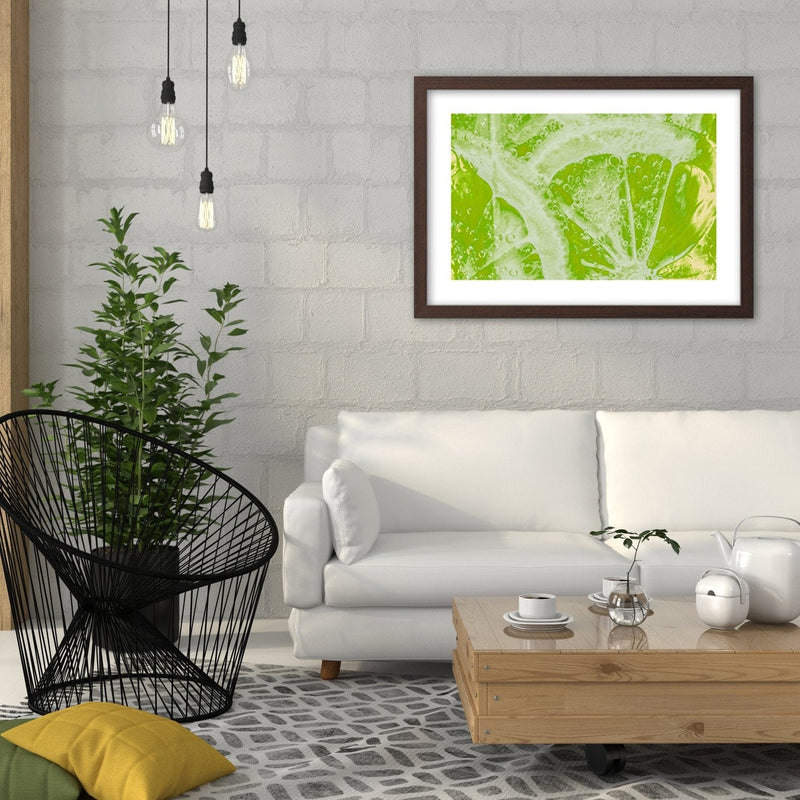 Glezna brūnā rāmī - Juicy Lime  Home Trends DECO