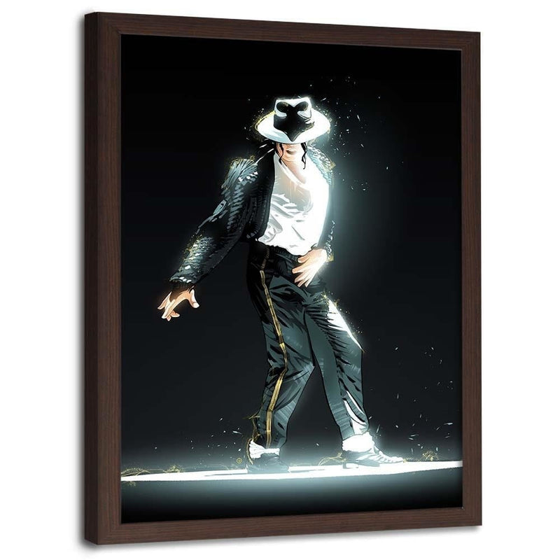 Glezna brūnā rāmī - King Of Pop Icon Black  Home Trends DECO