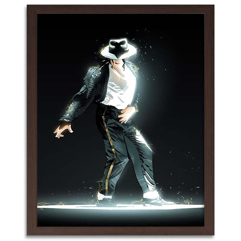 Glezna brūnā rāmī - King Of Pop Icon Black  Home Trends DECO