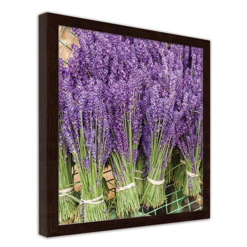 Glezna brūnā rāmī - Lavender bouquets  Home Trends DECO