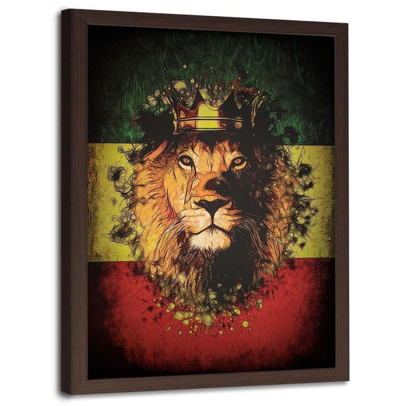 Glezna brūnā rāmī - Lion King  Home Trends DECO