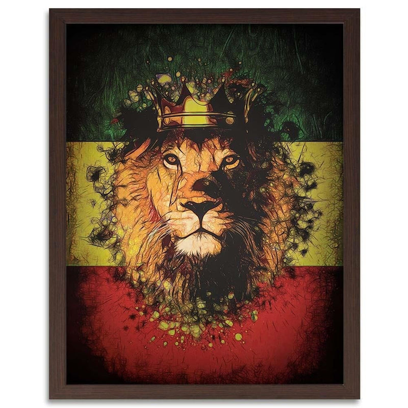 Glezna brūnā rāmī - Lion King  Home Trends DECO