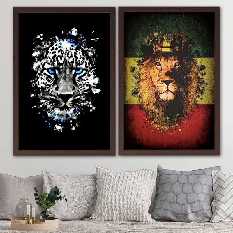 Glezna brūnā rāmī - Lion King  Home Trends DECO