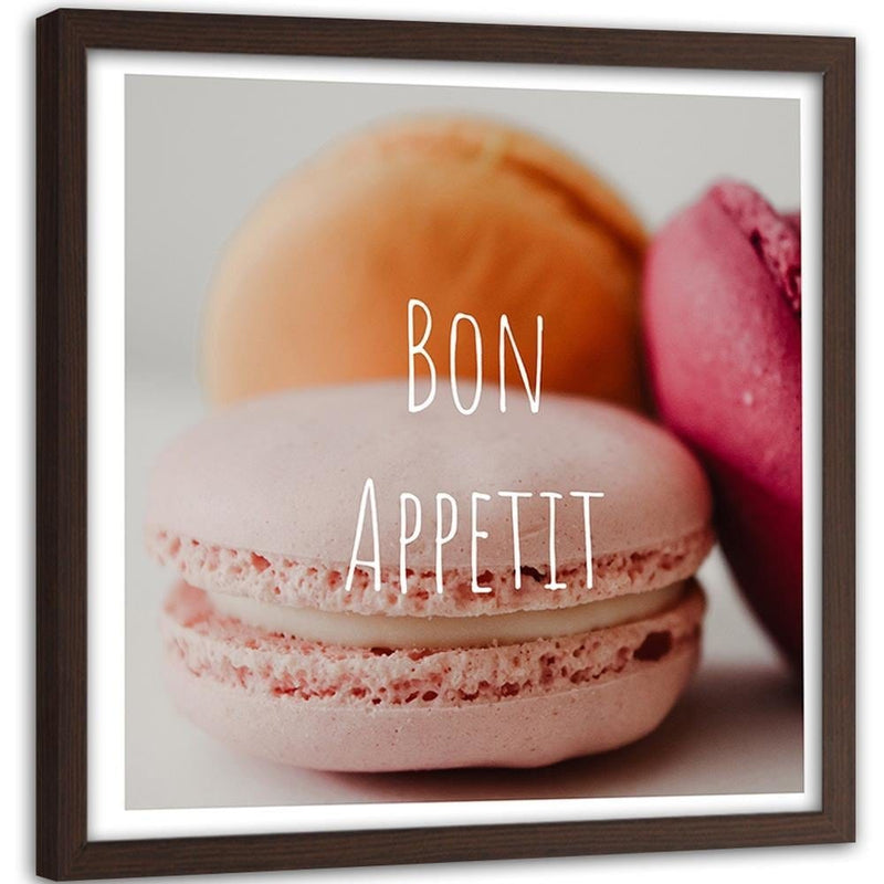 Glezna brūnā rāmī - Macaroons - Bon Apetit  Home Trends DECO