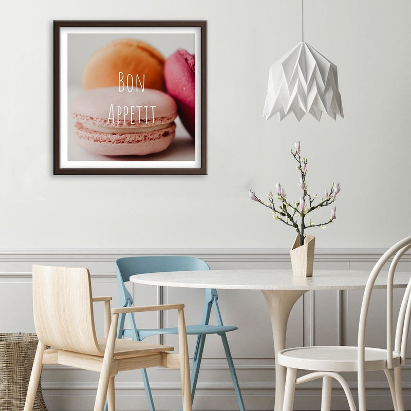 Glezna brūnā rāmī - Macaroons - Bon Apetit  Home Trends DECO