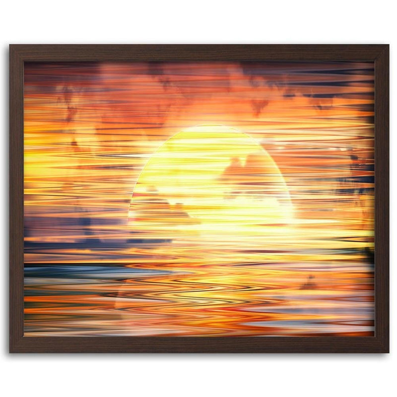 Glezna brūnā rāmī - Magic Sunset  Home Trends DECO