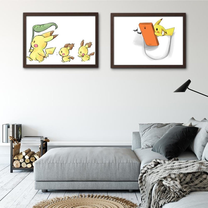 Glezna brūnā rāmī - Manga Cartoon Character  Home Trends DECO