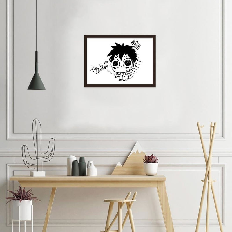 Glezna brūnā rāmī - Manga Little Boy  Home Trends DECO