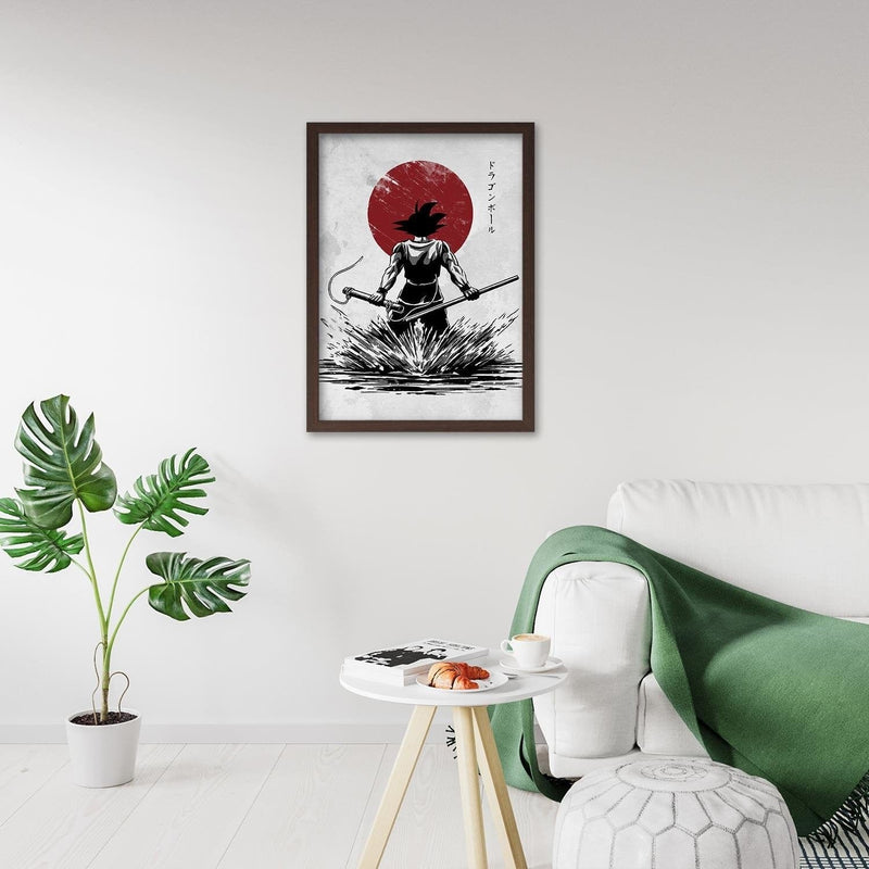 Glezna brūnā rāmī - Manga Warrior  Home Trends DECO