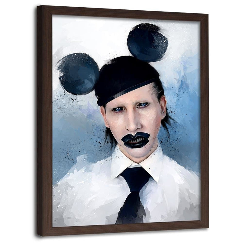 Glezna brūnā rāmī - Marilyn Manson Mouse  Home Trends DECO