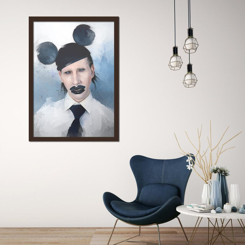 Glezna brūnā rāmī - Marilyn Manson Mouse  Home Trends DECO