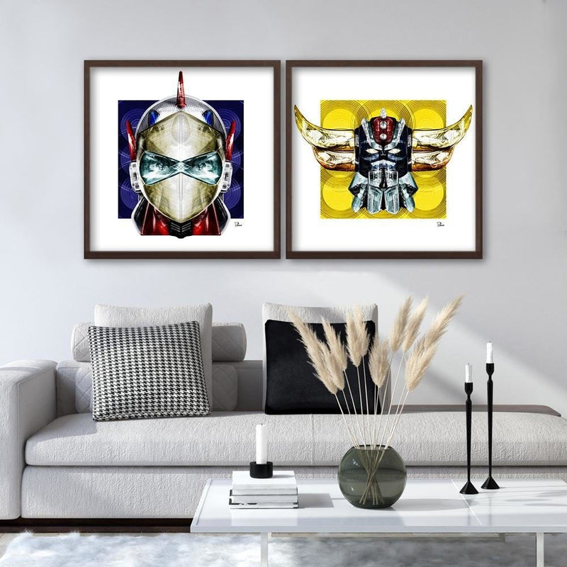 Glezna brūnā rāmī - Mask Japanese Hero  Home Trends DECO