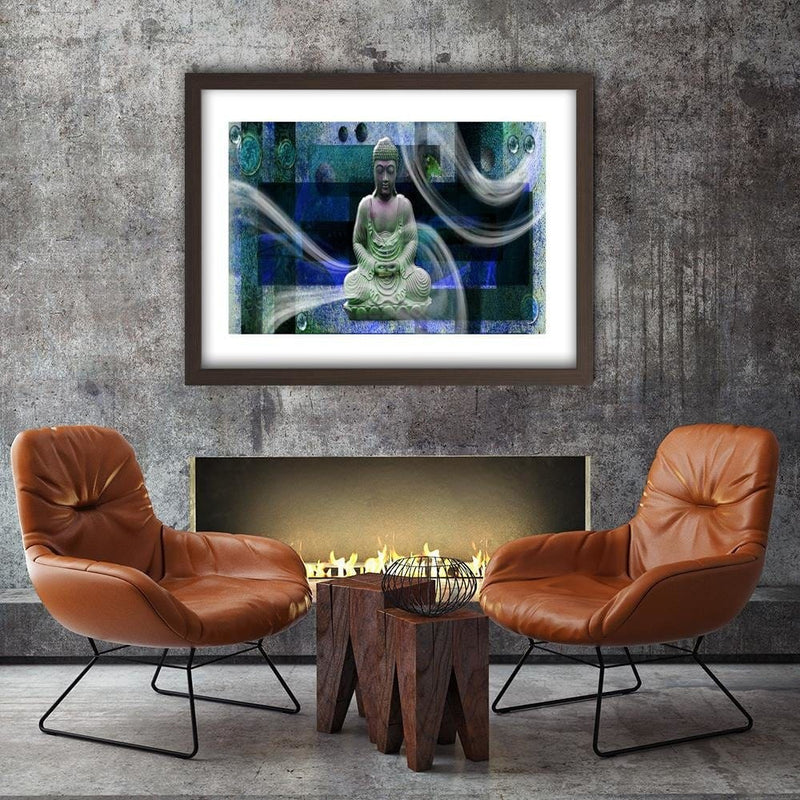 Glezna brūnā rāmī - Modern Buddha  Home Trends DECO