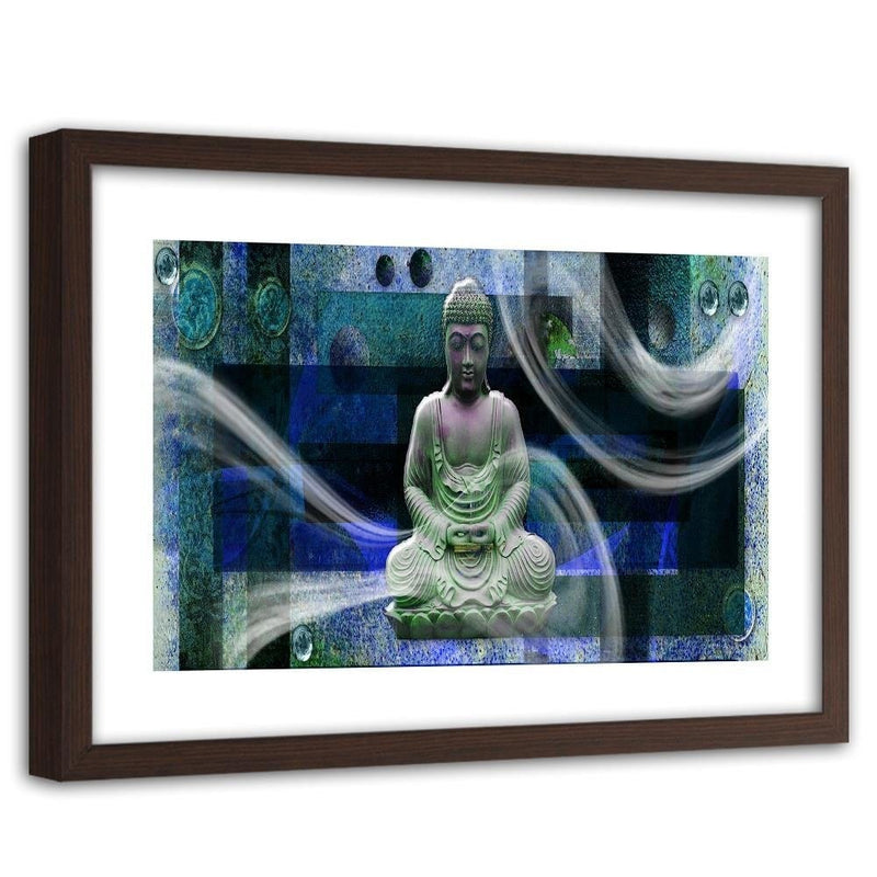 Glezna brūnā rāmī - Modern Buddha  Home Trends DECO