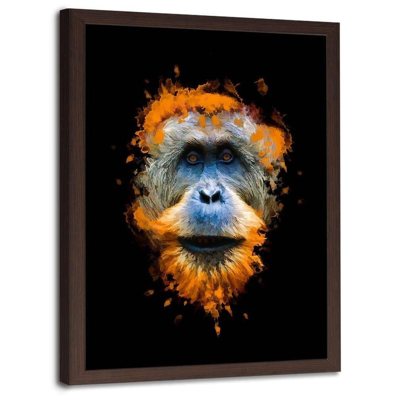 Glezna brūnā rāmī - Monkey  Home Trends DECO