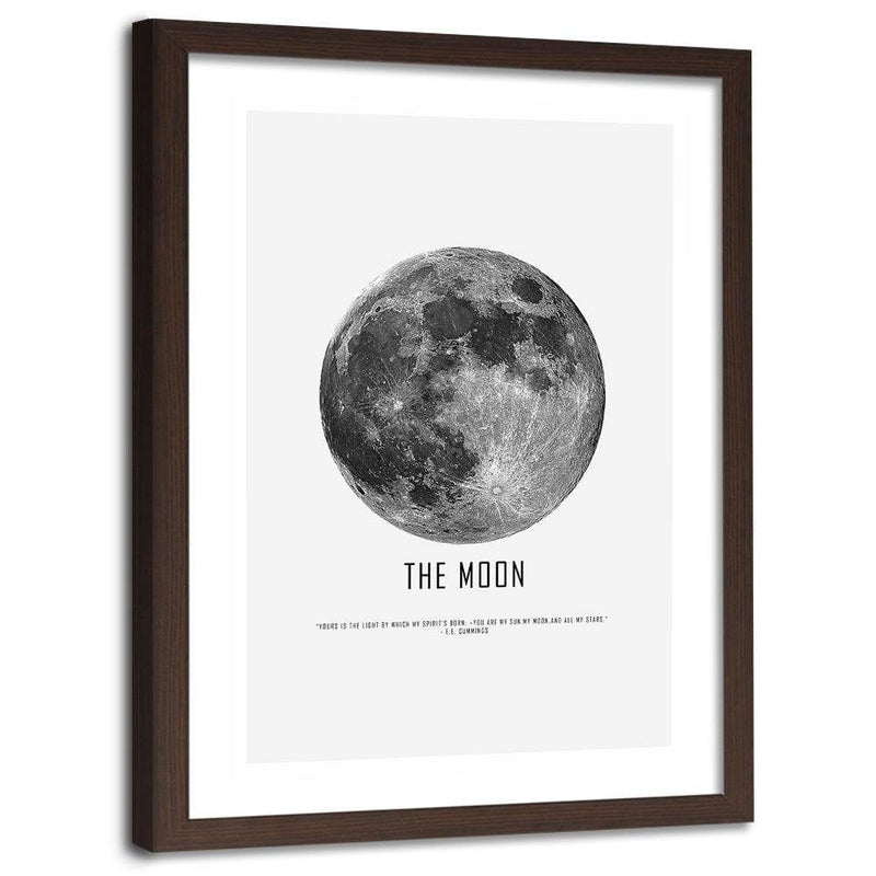 Glezna brūnā rāmī - Moon  Home Trends DECO